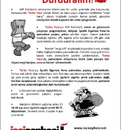 Bildirinin basılı halini (pdf) indirmek için tıklayın.