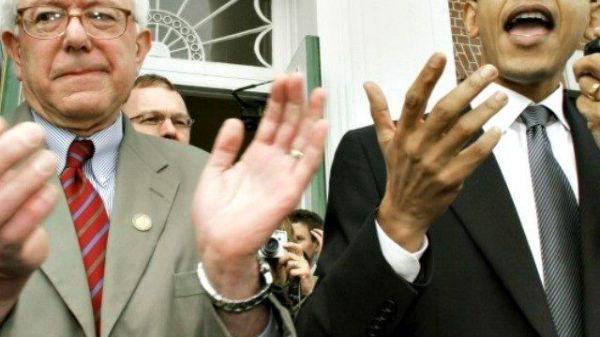 Sanders, Obama ile bir basın açıklamasında.