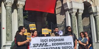 İstanbul Üniversitesi’nde sendika düşmanı DHL eCommerce protesto edildi